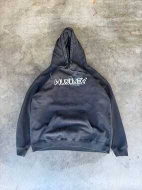 Vintage 00’s Hurley Y2K 999 Pullover Hoodie Men’s L Black Surf Skate